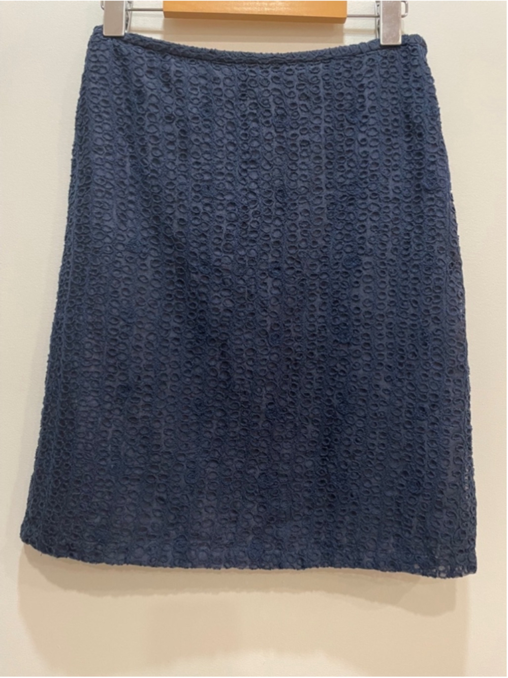 Club Monaco Cotton Silk Eyelet Mini skirt 0 Preppy Minimalist Old Money